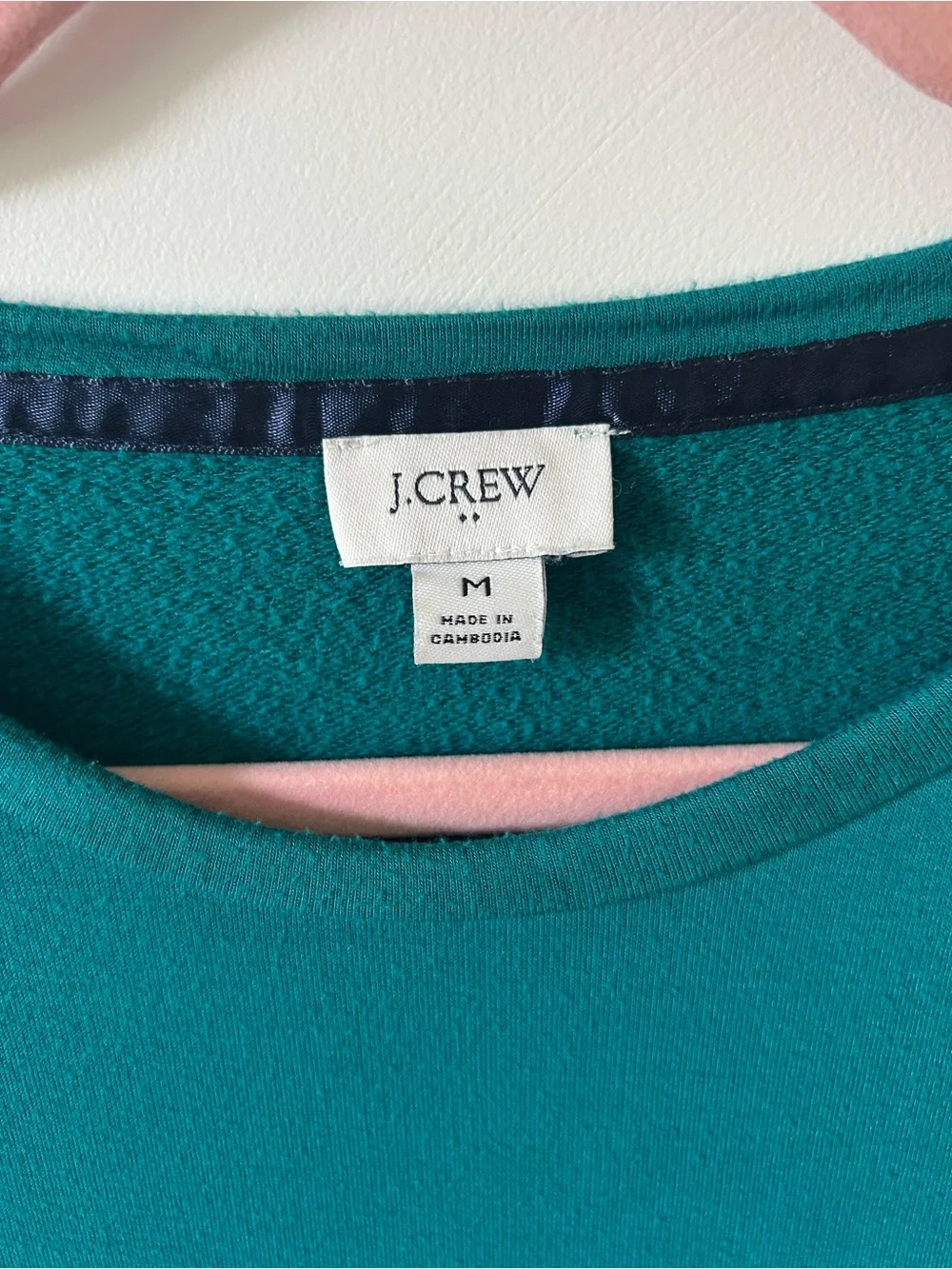 J. Crew Teal Green Long-Sleeve Crewneck Top